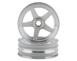 Picture of Kyosho 5-Spoke Front Wheel (Satin Chrome) (2) (2014 Beetle)