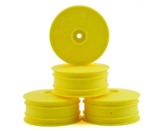 Picture of DE Racing Speedline 2.2 4WD Buggy Front Wheel (Yellow) (4) (B74) w/12mm Hex