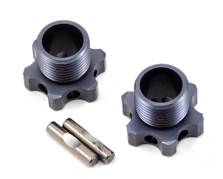 Picture of Tekno RC Aluminum 17mm Lightened Hex Wheel Hub Set (Gun Metal) (2) (+1mm Offset)