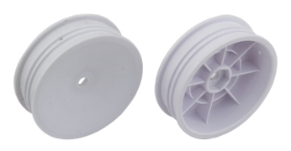 Picture of Team Associated 2.2" "Slim" Front Buggy Wheels (White) (2) (B6)