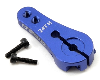 Picture of ProTek RC 4mm Aluminum Long Clamping Servo Horn (Blue) (24T-Hitec)