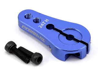 Picture of ProTek RC 4mm Aluminum Short Clamping Servo Horn (Blue) (24T-Hitec)