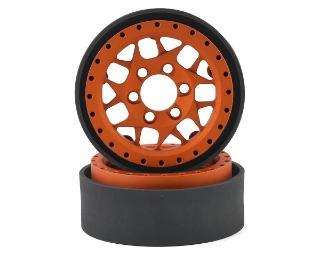 Picture of Vanquish Products KMC XD127 Bully 1.9" Beadlock Crawler Wheels (Orange) (2)