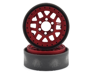 Picture of Vanquish Products KMC XD229 Machete V2 1.9" Beadlock Crawler Wheels (Red) (2)