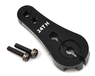 Picture of ProTek RC 4mm Aluminum Long Clamping Servo Horn (Black) (24T-Hitec)