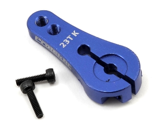 Picture of ProTek RC 4mm Aluminum Long Clamping Servo Horn (Blue) (23T-JR/Sanwa/KO)