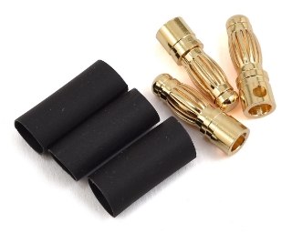 Picture of ProTek RC 4mm Short Serrated Male Bullet Connector w/Shrink Tube (3)