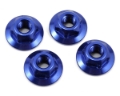 Picture of JConcepts 4mm Large Flange Serrated Locking Wheel Nut Set (Blue) (4)