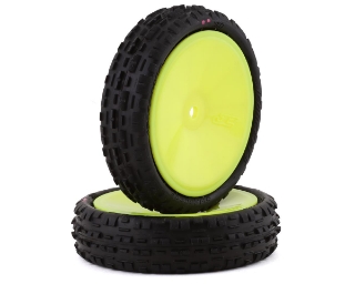Picture of JConcepts Swaggers 2.2" Pre-Mounted 2WD Front Buggy Carpet Tires (Yellow) (2)