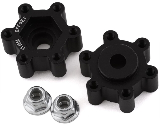 Picture of JConcepts Tribute 12mm Aluminum Hex Adaptor (Black) (2) (11mm Offset)