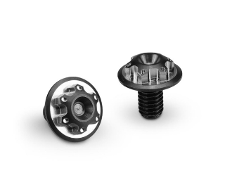 Picture of JConcepts 6x10mm Finnisher Titanium License Plate Screws (2) (Black)