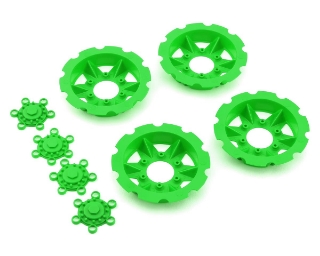 Picture of JConcepts "Tracker" Monster Truck Wheel Mock Beadlock Rings (Green) (4)
