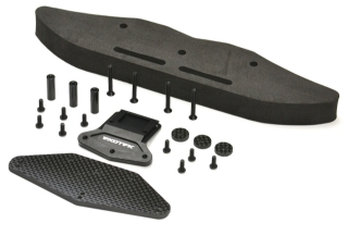 Picture of TLR 22 Drag Front Bumper Set, Alloy, Carbon Fiber, and Foam
