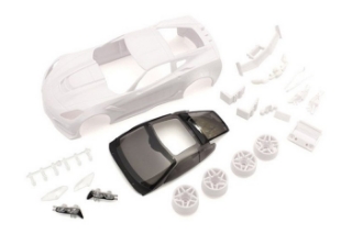 Picture of Kyosho Mini-Z MR-03 Chevrolet Corvette ZR1 Body w/Wheels (Unpainted)