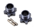 Picture of Tekno RC Aluminum 17mm Lightened Hex Wheel Hub Set (Gun Metal) (2) (+1mm Offset)
