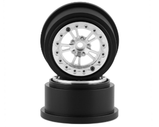 Picture of SSD RC V Spoke Aluminum Rear 2.2/3.0” Drag Racing Beadlock Wheels (Silver) (2)