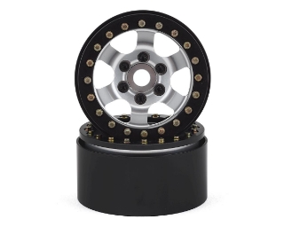 Picture of SSD RC 1.9 Rock Racer Wheels (Silver/Black) (2)