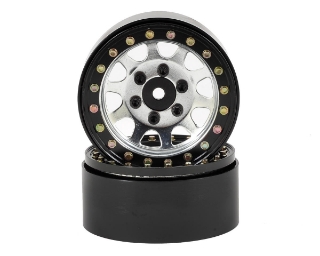 Picture of SSD RC D Hole 1.9 Steel Beadlock Crawler Wheels (Silver) (2)