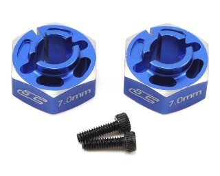 Picture of JConcepts B6/B6D 7.0mm Aluminum Lightweight Clamping Wheel Hex (2) (Blue)