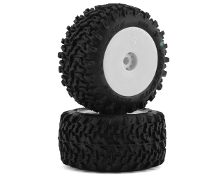 Picture of JConcepts Mini-B/Mini-T 2.0 Scorpios Pre-Mounted Rear Tires (White) (2) (Green)