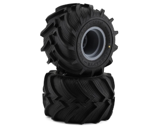 Picture of JConcepts Fling Kings Pre-Mounted All Terrain Tires (Silver) (2) (Yellow)