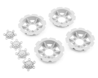 Picture of JConcepts "Tracker" Monster Truck Wheel Mock Beadlock Rings (White) (4)