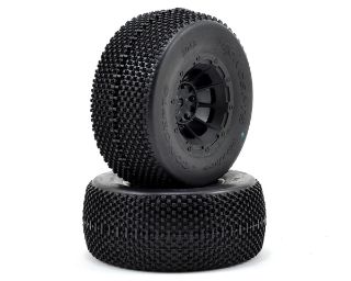 Picture of JConcepts Subcultures Pre-Mounted SC Tires w/Hazard Wheel (2) (Slash/Front) (Green)