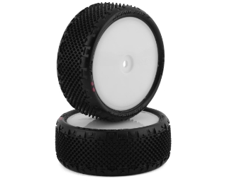 Picture of JConcepts Pin Swag 2.2" Pre-Mounted 4WD Front Buggy Tire (White) (2) (Pink) w/12mm Hex