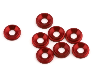 Picture of 1UP Racing 3mm LowPro Countersunk Washers (Red) (8)