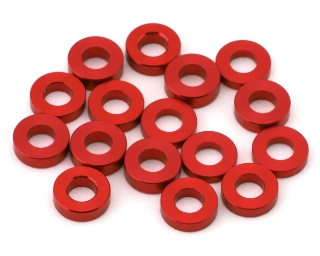 Picture of Team Brood 3x6mm 6061 Aluminum Ball Stud Washers Medium Kit (Red) (16)