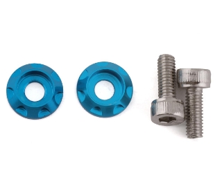 Picture of Team Brood 3mm Motor Washer Heatsink w/Screws (Light Blue) (2) (8mm)
