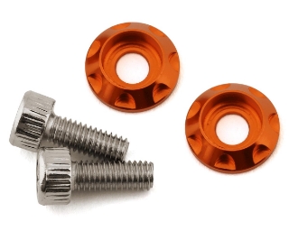 Picture of Team Brood M3 Motor Washer Heatsink w/Screws (Orange) (2) (8mm)