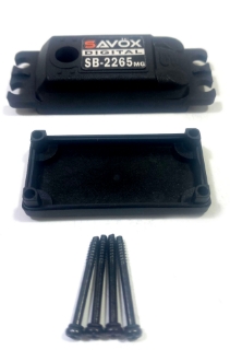 Picture of Top & Bottom Servo Case Set w/ 4 Screws, for SB2265MG-BE