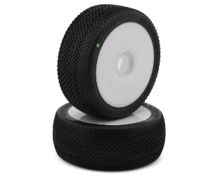 Picture of JConcepts Relapse Pre-Mounted 1/8th Buggy Tires (White) (2) (Green)