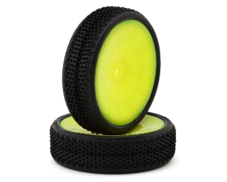 Picture of Pro-Motion Viper 2.2" 2WD Front LP Carpet 1/10 Pre-Mounted Buggy Tires (Yellow)