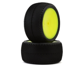 Picture of Pro-Motion Viper 2.2" Rear LP Carpet 1/10 Pre-Mount Buggy Tire (Yellow) (2)