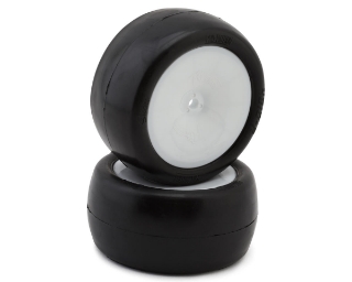 Picture of Pro-Motion Slick 2.2" 2WD/4WD Rear 1/10 Pre-Mounted Buggy Tires (White) (2)