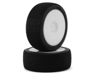 Picture of Pro-Motion MIG 1/8 Buggy Pre-Mount Tires (White) (2) (Super Soft - Long Wear)