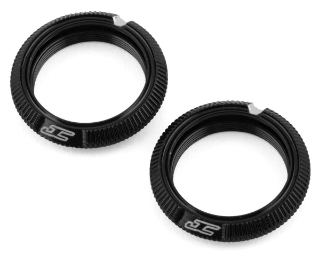 Picture of JConcepts Team Associated Fin Aluminum 13mm Shock Collars (Black) (2)