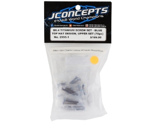 Picture of JConcepts Team Associated B6.4 Titanium Top Hat Upper Screws Set (70) (Blue)