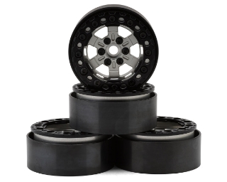 Picture of JConcepts Jammer 2.2" Beadlock Aluminum Crawler Wheels (4) (Silver/Black)