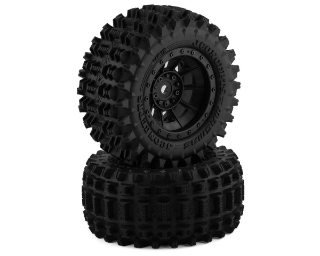 Picture of JConcepts Magma Pre-Mounted Monster Truck Tires w/Hazard Wheel (Black) (2)
