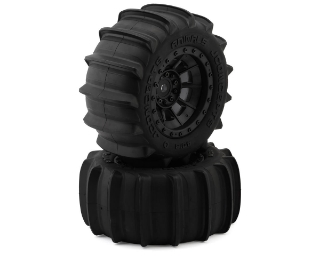 Picture of JConcepts Animals Pre-Mounted Monster Truck Tires w/Hazard Wheel (Black)