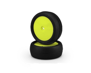 Picture of JConcepts Smoothie 2 2.2" Pre-Mounted 4WD Front Tires (Yellow) (2) (Silver)