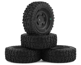 Picture of JConcepts Landmines 1.0" Pre-Mounted Tires w/Glide 5 Wheels (Black) (4) (Green)
