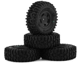 Picture of JConcepts SCX24 1.0" Tusk Pre-Mounted Tires w/Glide 5 Wheels (4) (Black) (Green)