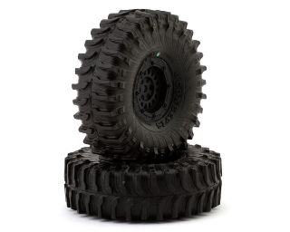 Picture of JConcepts The Hold 1.0" Pre-Mounted Tires (63mm OD) (2) w/Crusher Wheels (Green)