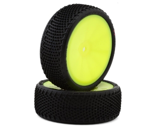 Picture of JConcepts Fuzz Bite LP Wide 2.2" Pre-Mounted 2WD Front Buggy Carpet Tires (Pink)