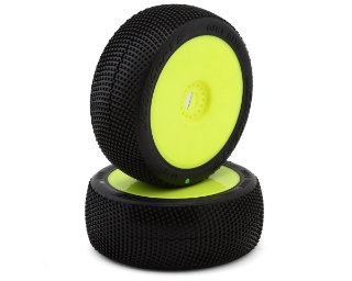 Picture of JConcepts Dirt Bite 1/8 Off-Road Buggy Pre-Mounted Tires (2) (Yellow) (Green)