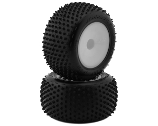 Picture of JConcepts 2.2" Drop Step Pre-Mounted 1/10 Stadium Truck Tires (White) (2) (Pink)